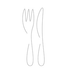 Fork and knife silhouette vector illustration