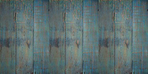 Green wood background with wood grain.panorama