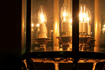 Light of classicial lamps with warm colour