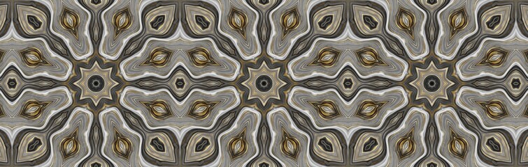 Gold Grey Seamless Repeating Border