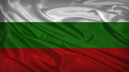 Obraz premium Flag of bulgaria 3D Illustration. Bulgaria Flag for Independence Day, celebration, election. The symbol of the state on wavy silk fabric.