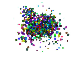 Colorful confetti design with white  background.