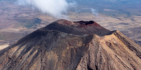 Fototapeta premium Aerial view of Tongariro National park in New Zealand