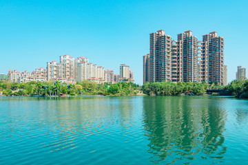 Chinese town architecture.