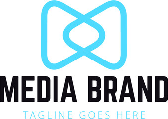 Media biznes  logo koncepcja