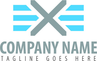 X biznes logo koncepcja - obrazy, fototapety, plakaty