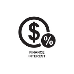 FINANCE INTEREST ICON , CREDIT PERCENT ICON