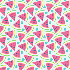 Cute watermelon baby seamless pattern
