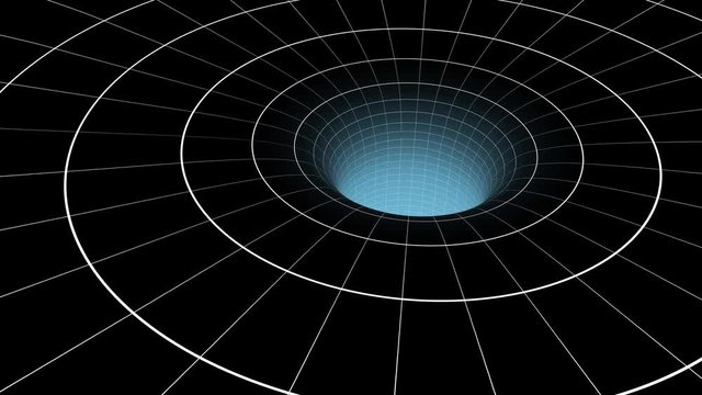 black hole wireframe representation