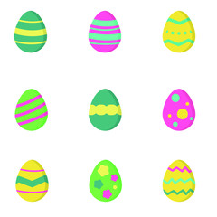 simple easter egg color fill icon