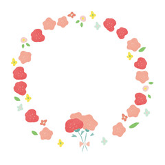 母の日　リース　花束