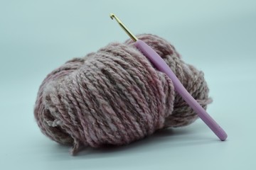 Knitting yarn with crochet hook