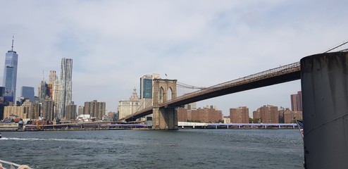 View of Manhattan from the Brooklyn side near the Brooklyn bridge