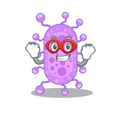 A cartoon character of mycobacterium performed as a Super hero
