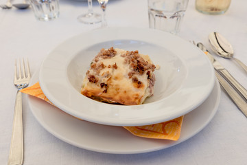 Bolognese lasagne