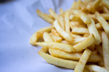 french fries on a white plate