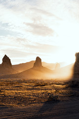 View of sunrise in Monument Valley