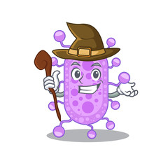 Mycobacterium sneaky and tricky witch cartoon character