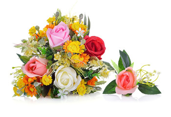 Artificial flower isolated on a white background.