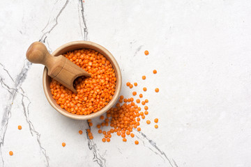 Red lentils for healthy nutrition