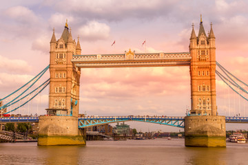 Fototapeta na wymiar The Tower Bridge in London, England, UK