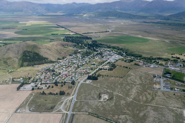 Omarama village in Ahuriri valley, New Zealand