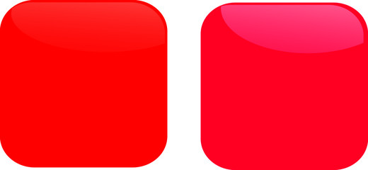 A set of two shiny glittering square buttons. Switch icon. Power symbol.