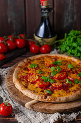 Pizza salami cheddar