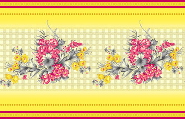seamless floral flower border design background