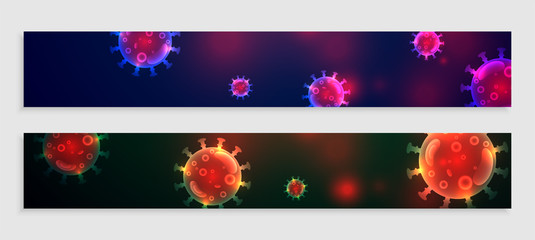 wide novel coronavirus banner with text space