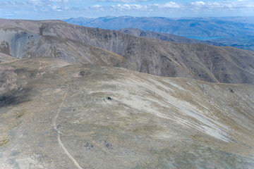 barren slopes of mt. Sutton, from east,  New Zealand