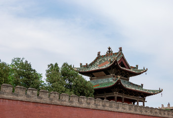 Naklejka premium Houses in ancient northern China.