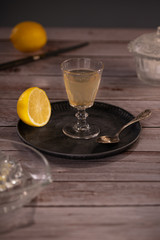 Antique lemon glass pressed