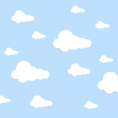 The clouds. Set of realistic clouds. Vector, cartoon illustration.