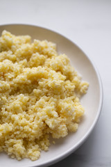 Millet porridge in the bowl