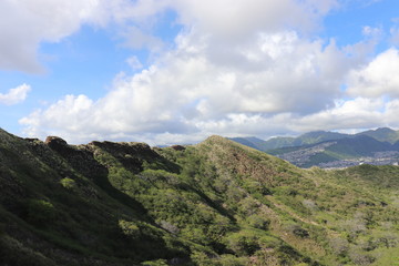 Honolulu Diamond head and Honolulu beach