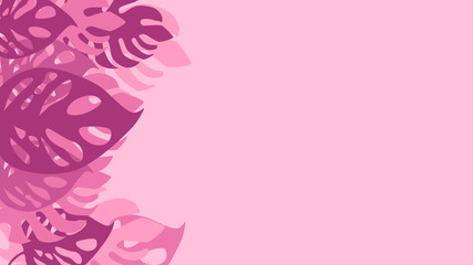 Tropical philodendron leaves background. Jungle plant or foliage backdrop for advertisement vector illustration. © Богдан Скрипник