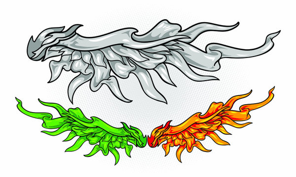 Bird wings, god wings, devil wings, fairy tale wings