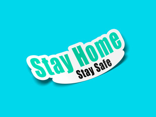 Paper sticker with message 