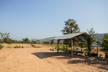 Wooden house in rural Thailand
