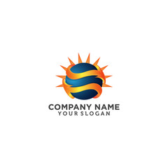 Creative Sun Logo Design Template