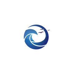 Circular Wave Symbol Vector