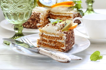 Kiwi and Orange Fruit Cake