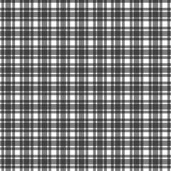 Black tablecloth background seamless pattern. Vector illustration of traditional gingham dining cloth with fabric texture. Checkered picnic cooking tablecloth.