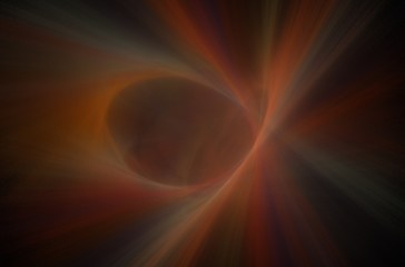 Orange green yellow fractal on black background. Abstract wallpaper. Graphic design pattern. Colorful texture.