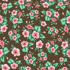 Tuinposter floral seamless wallpaper pattern © RNG