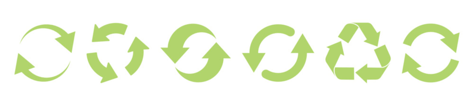 Recycle green vector icons. Recycle icons isolated on white background VECTOR EPS 10