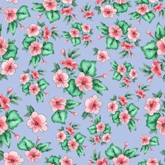 Foto op Aluminium floral seamless wallpaper pattern © RNG