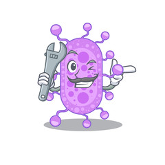 A picture of mycobacterium mechanic mascot design concept