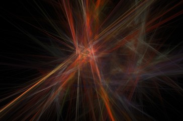 3d banner on black backdrop. Abstract artistic background. Graphic design pattern. Abstract fractal pattern.